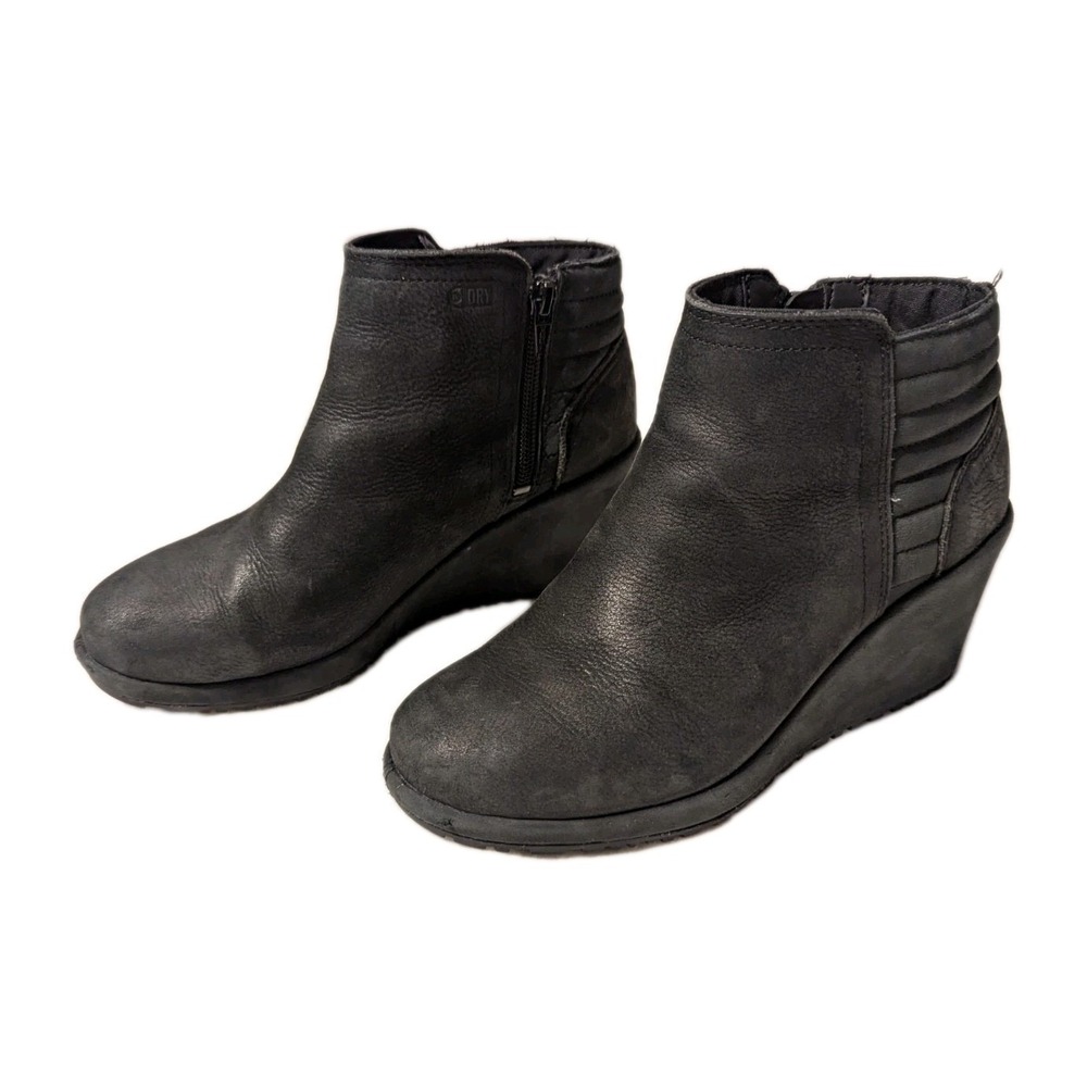 Merrell Tremblant Wedge Bluff Black Leather Waterproof Ankle Boots‎ J000094 Sz 7